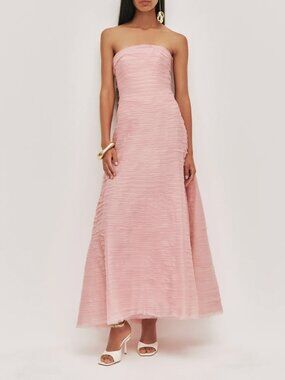 NWT Aje Soundscape Maxi Dress/Gown in Chalk Pink US12/AU16 (Never Worn!)